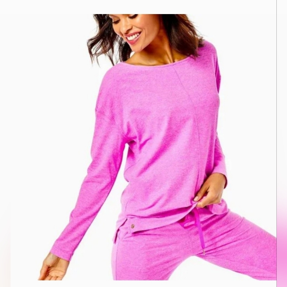 Lilly Pulitzer Pink Long Sleeve Tee and the matching pants